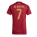 Belgie Kevin De Bruyne #7 Dámské Domácí Dres ME 2024 Krátkým Rukávem